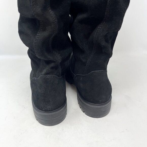 Camper Black Suede Lug Sole Slouch Boots Size 11 - Picture 5 of 11